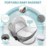 Blue Zeri Portable Baby Bed Lightweight & Compact - Travel Bassinet for babies -Baby Bassinet Newborn - Baby Travel Crib - Baby Nest Pod Newborn - Baby Camping Bed - Image 2