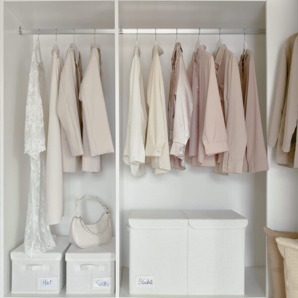 GRANNY SAYS Extra Large Storage Box, Pack of 1 Toy Storage Box, Foldable Storage Box with Lid, Toy Baskets for Kids, Toy Chest White Storage Box for Organising Baby Child's Living Room Toys and Stuff - Image 5