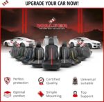 Walser Car seat cover Kimi, universal seat cover and protective pad in black - white, seat protector for cars and vanss in racing look design - Image 6