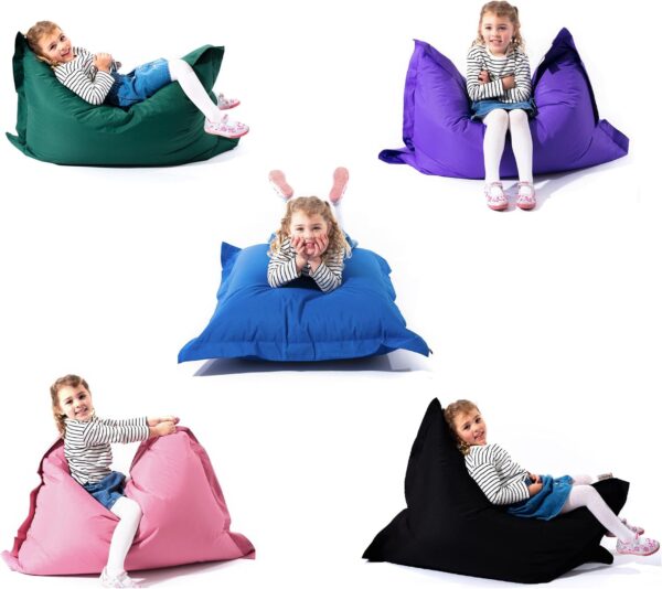 MaxiBean Large Bean Bag Chair for Kids and Children - Gaming BeanBag Cushion with Filling Beans Included, Perfect for Living Room, Bedroom, Garden Room, and Outdoor Use Weather Resistant - Grey - Image 5