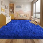 Ailyei 8x10 Large Area Rugs for Living Room, Ultra Soft Royal Blue Big Shag Rug for Bedroom Nursery, Modern Fluffy Plush Carpet for Girls Boys Kids Room Dorm Home Decor, Upgrade Non-Slip - Image 4