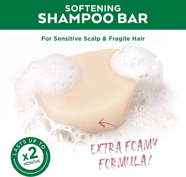 Garnier Ultimate Blends Delicate Oat Softening Shampoo Bar for Sensitive Scalp and Fragile Hair, Clear, 60 g (Pack of 1) - Image 2