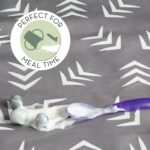 S&T INC. Baby Splat Mat for Under High Chair, Water Resistant Floor Mat, 42 Inches by 42 Inches, Grey Scatter - Image 2