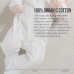 Sproot Baby | Premium Organic Cotton Sleepsuits | 3 Pack, 3-6 Months | Unisex Baby Nightwear with 2-Way Zip & Mittens | Soft Baby & Toddler Pajamas for Easy Changing in White - Image 4