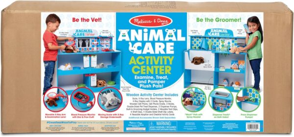 Melissa & Doug Wooden Animal Care Vet Activity Centre | Pretend Play | Vet Set for Kids | Large Vet Playset | Role Play Shop | Age 3+ | Gift for Boy or Girl - Image 7