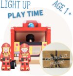 Jaques of London Fire Engine Toys and Fire Truck for Kids aged 1-8 | Wooden Toys for Children aged 1-3 years old | Educational Wooden Fire Engine and Fire Truck Playset | Since 1795 - Image 2