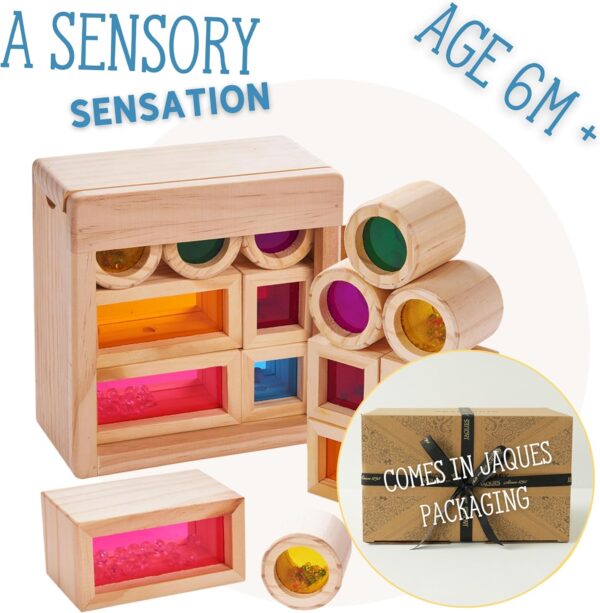 Jaques of London Wooden Blocks | Sensory Toys for Babies | Sound Toys | Wooden Toys | Baby Sensory | Since 1795 - Image 2