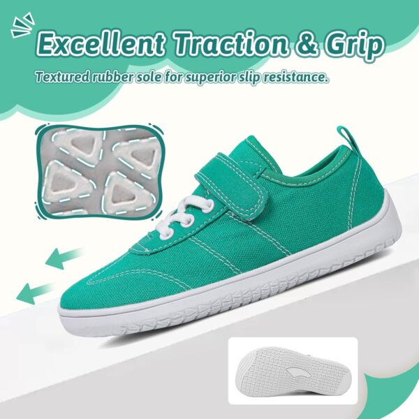 Barefoot Shoes Kids Wide Boys Girls Minimalist Canvas Trainers Walking Sneakers for School Running Outdoor Sports - Image 6