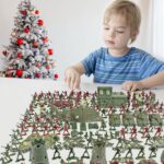 Milit-ary Set with Toy Soldiers, 290 Pieces Milit-ary Model Kits Figures, Milit-ary Soldier Playset, Army Men Action Figures with Battlefield Accessories, War Games Figures Adults Kids Pretend Toys - Image 2
