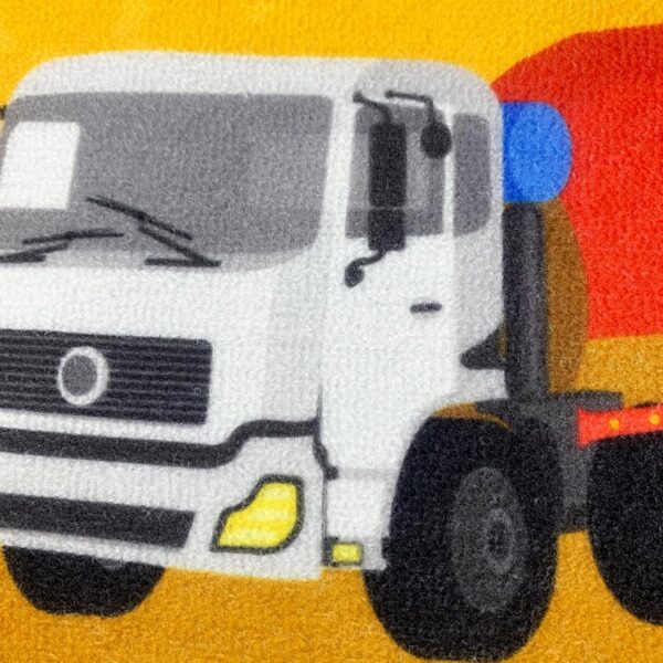 USTIDE Large Round Kids Rug Construction Vehicles Playroom Rug Digger Mixer Car Rug Nonslip Washable Rug Bedroom Kids Room Nursery,63inch - Image 6