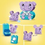 LEGO DUPLO My First Daily Routines: Bath Time Playset, Toddler Learning Toys for Girls & Boys 18 Months Plus, with 2 Elephant Toy Animal Figures, Helps Preschool Kids Role-Play Potty Training 10413 - Image 3