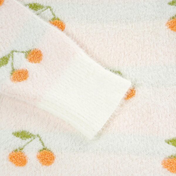 JiAmy Toddlers Kids Girls Fuzzy Sweater Pullover Crew Neck Winter Fluffy Sweatshirt Sweet Long Sleeve Warm Soft Comfort Casual Clothes 2-8 Years - Image 4