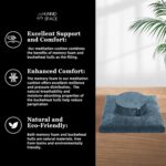 Meditation Cushion with Washable Premium Velvet Cover,100% Memory Foam Square Floor Cushion and Buckwheat Cushion Seating for Adults and Children Sitting, Yoga, Reading (Luxe Blue Bundle) - Image 6