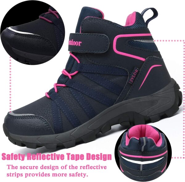 ZYLDK Kids Walking Hiking Boots Lightweigh Winter Warm Snow Non-Slip Outdoor Climbing Shoes - Image 6