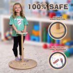 Wooden Stand and Spin Toy | Balance Board 360° Spinner Stand Toddler Toys Age 2, 3, 4, 5, Birthday for Boy Girl, 18 Months +, Kids Toy Indoor or Outdoor for 2 Year Old (Patent Pending) - Image 5