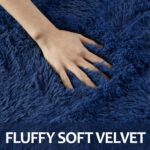 Hutha 8x10 Large Area Rugs for Living Room, Super Soft Fluffy Modern Bedroom Rug, Navy Blue Indoor Shag Fuzzy Carpets for Girls Kids Nursery Room Home Decor - Image 5