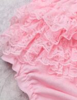 TiaoBug Newborn Baby Girls Birthday Outfit Ruffle Tutu Bloomers Shorts Headband Clothes Set Photo Shoot Prop - Image 4