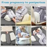 GOENDR Pregnancy Pillows for Sleeping, Upgraded Memory Foam Maternity Pillow for Pregnant Women, Pregnancy Wedge Pillow with Removable, Washable Cover, Support for Belly, Back, HIPS (White) - Image 7