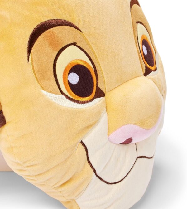 Disney Store Official Simba Character Face Cushion, The Lion King, 51cm/20”, Comfy Cuddly Fun Pillow Features Little Lion Face with Floppy Ears and Fluffy Tufts - Image 2