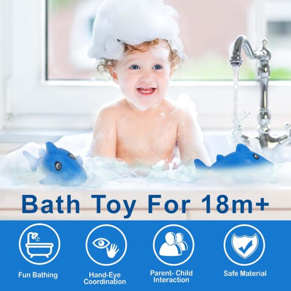 14.5cm Sea Animal Baby Bath Toy Dolphin Figurine Toy for Babies Wind Up Bathtub Toys Floating Swimming Pool Toys for Toddlers 18+ Months - Image 5
