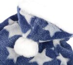 Zunea Small Dog Pyjamas Jumpsuit Puppy Hoodie Coat Clothes for Dogs Girl Boy Winter Warm Pajamas Outfits Overall Jumper Soft Pet Apparel Blue XXL (Pls Check the Size of Chest and Back Before Order) - Image 6