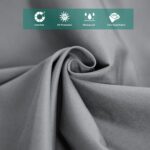 YITAHOME Hammock with Stand, Max. load 150 kg, Sturdy Steel Frame, Hammock Stand with Hanging Swing, 85x92x155 cm, Swing Chair with 2 Hooks and 1 Side Pocket for Patio, Balcony and Garden, Grey - Image 6