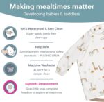 BIBaDO - Long Sleeve Baby Bibs - Babies & Toddlers 6-36 Months - Coverall Baby Led Weaning Bib - Easy Wipe, Soft & Waterproof - Image 4