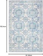 Helthep Area Rug, Ultra-Soft and Luxurious Comfort Washable No-Shedding Non-Slip Rugs for Living Room,Bedroom,Dining Room, Nursery Room,and Hallways （Teal 36inches×60inches） - Image 2