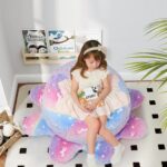 COMAX Unicorn Bean Bag Chairs for Kids 8-12, Large Kid Beanbag Chair with Filler, Big Toddler Lazy Floor Stuffed Couch Sofa for Girls Boys, Glowing Rainbow - Image 4