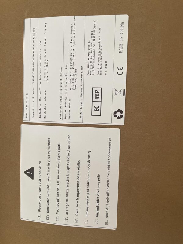 Kids Slide,4 in 1 Indoor Kids Slide,with Basketball Hoop, Basketball,Car head storage,1950mm Extra Long Slide,for Ages 18-36 Months(Beige-Brown) - Image 10