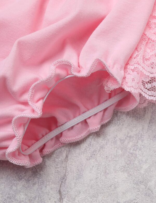 TiaoBug Newborn Baby Girls Birthday Outfit Ruffle Tutu Bloomers Shorts Headband Clothes Set Photo Shoot Prop - Image 3