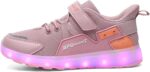 Nishiguang LED Light Up Shoes Kids Girls Boys Breathable Flashing Slip-On Sneakers (Toddler/Little Kid/Big Kid) - Image 2