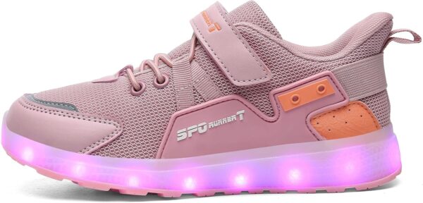 Nishiguang LED Light Up Shoes Kids Girls Boys Breathable Flashing Slip-On Sneakers (Toddler/Little Kid/Big Kid) - Image 2