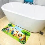 Non-Slip Bath Mat for Toddlers, Cartoon Anti-Slip Bathtub Mat, Safe and Fun Kids Tub Mat, Baby Shower Mat with Cute Design,Perfect for Bathtubs, Showers and Bathroom (Jungle Animals) - Image 8