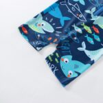 MoccyBabeLee Baby Swimsuit Boy Swimming Suit Newborn Swimwear One Piece Rash Guard Zipper Short Sleeve Beach Bathing Suits - Image 5