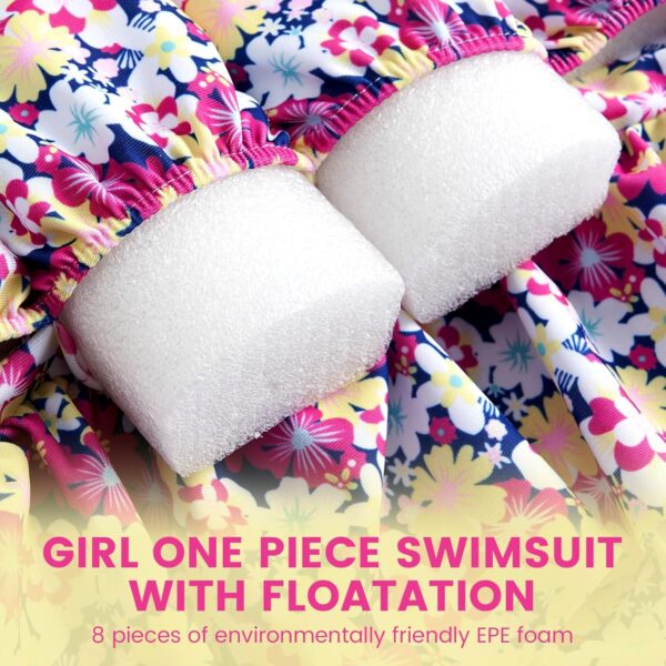 Summshall Baby Girls Swimsuit with Floatation Toddler One Piece Swimsuits Kids Swim Vest Swimwear Float Suit Summer Beach Bathing Suit - Image 3