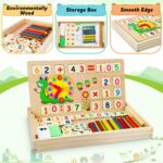 lenbest Wooden Toys Maths Games - Educational Science Kits - Number Blocks | Teaching Learning Clock | Counting Toys - Early Development & Activity Toys - Toys for 4 5 6 Year Old Boys Girls gifts - Image 3