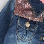 Peacolate 2-11Y Little&Big Girls Sequin Outerwear Embroidery Denim Jacket - Image 4