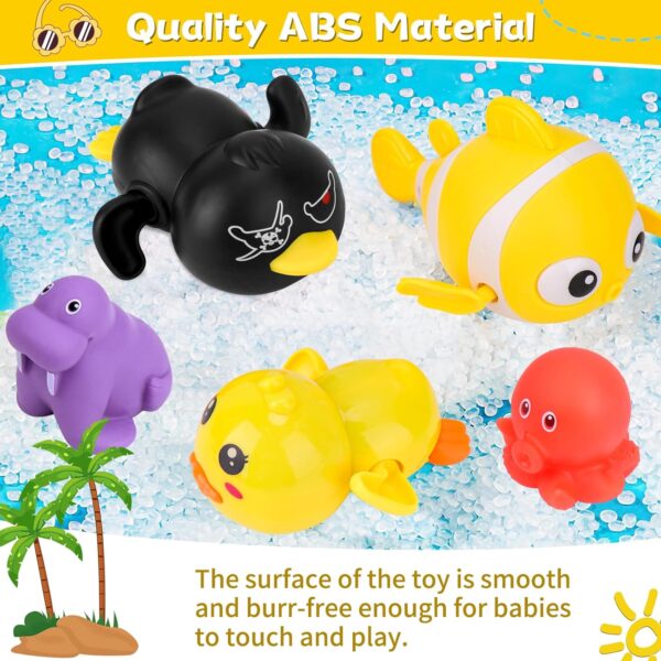 Hysagtek 11PCS Baby Bath Toys, Baby Bath Tub Toys Swimming Pool Toys Paddling Pool Toys Toddler Toys Wind-up Toys for Kids - Image 2