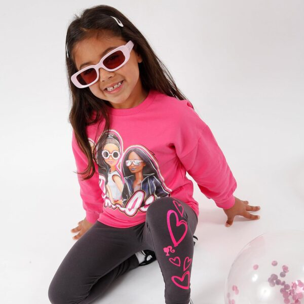 Barbie Sweatshirt And Leggings Set | Co Ord Set | Girls' Outfits & Clothing Sets | Ages 4 to 12 Years| Official Merchandise - Image 2