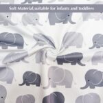 Winmany Baby Nursing Pillow Cover Infant Removable Breastfeeding Pillow Cover Cute Pattern Newborn Nursing Pillowcase Slipcovers Cushion Cover for Girls Boys 22.5 x 18 (Gray Elephant) - Image 3