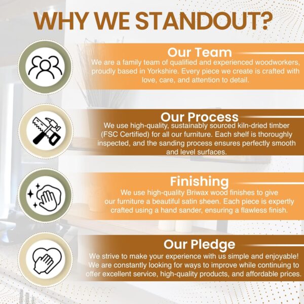 Double Rustic Wooden Shelves Wall-Mounted Shelf with Seated Double Black L Brackets, Made from Solid Timber - Ideal for Kitchen Living Room Decor (100cm) - Image 9