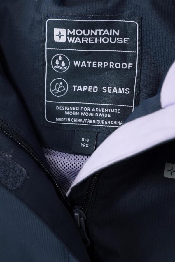 Mountain Warehouse Shelly II Kids Waterproof Jacket - Taped Seams Childrens Rain Coat, Adjustable Cuffs, Boys & Girls - For Camping, Walking & Outdoors - Image 6