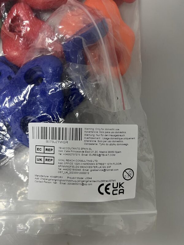 KINSPORY Rock Climbing Holds, Climbing Wall Holds for Kids, Colourful Climbing Set with Two Blue Handles for Indoor Outdoor Playground PlaySet Building - Image 9