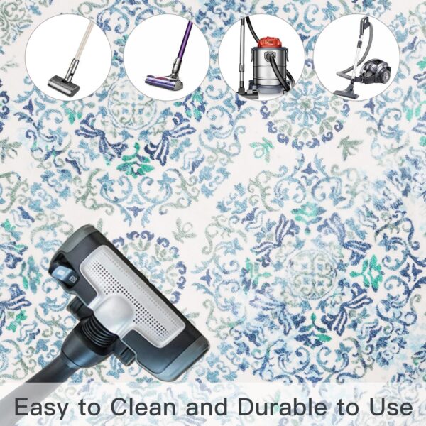 Helthep Area Rug, Ultra-Soft and Luxurious Comfort Washable No-Shedding Non-Slip Rugs for Living Room,Bedroom,Dining Room, Nursery Room,and Hallways （Teal 36inches×60inches） - Image 5