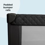 My Babiie Travel Cot - Lightweight, From Birth to 15kg, Easy Fold & Compact, Travel Bag, 120cm x 60cm Padded Mattress - Quilted Black - Image 6