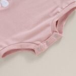 MAHUAOYIXI Newborn Baby Girls First Birthday Outfits Letter Floral Strawberry Embroidery Romper Long Sleeve Bodysuits Toddler Infant Girls Clothes Birthday Gift For Baby Girl - Image 6