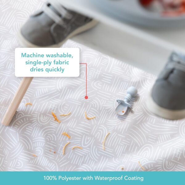 Bumkins Baby Splat Mat for Under High Chair, Babies Toddlers Eating Mess Mat, Waterproof Reusable Cloth for Arts and Crafts, Playtime Mat for Kids, Floors or Tables, Fabric 42inx42in, Desert Boho - Image 4