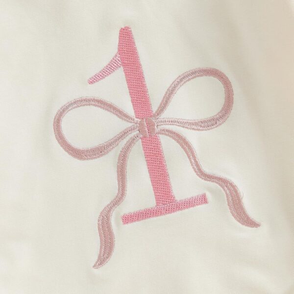 Beauace Newborn Baby Girls First Birthday Outfit Bow One Embroidery Romper Infant Girls Long Sleeve Bodysuit Baby Clothes for Girls - Image 4