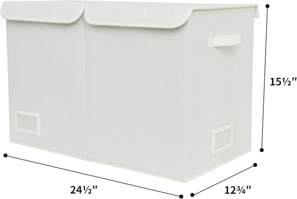 GRANNY SAYS Extra Large Storage Box, Pack of 1 Toy Storage Box, Foldable Storage Box with Lid, Toy Baskets for Kids, Toy Chest White Storage Box for Organising Baby Child's Living Room Toys and Stuff - Image 4